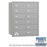 4B+ Horizontal Mailbox with 12 B-Sized Doors, Rear Loading, Private Access