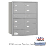 4B+ Horizontal Mailbox with 12 B Doors - Rear Loading - USPS Approved