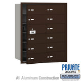 4B+ Horizontal Mailbox with 12 B Doors - Bronze - Rear Loading - Private Access
