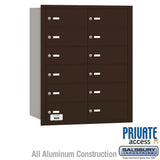 4B+ Horizontal Mailbox with 12 B Doors - Bronze - Rear Loading - Private Access