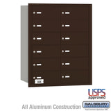 Bronze Rear Loading Horizontal Mailbox with 12 B Doors