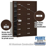 Bronze 4B+ Horizontal Mailbox with 13 Usable B-Size Doors and Master Lock