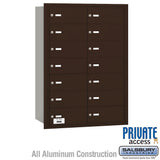 4B+ Horizontal Mailbox with 14 B Doors, Bronze, Rear Loading, Private Access