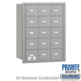 4B+ Horizontal Mailbox with 15 A Doors, Rear Loading, Aluminum Construction