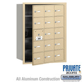 4B+ Horizontal Mailbox with Master Lock - 15 A Doors - Aluminum - Front Loading - Private Access