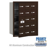 Bronze 4B+ Horizontal Mailbox with 15 Doors - Private Access