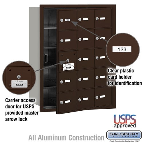 Bronze Front Loading Mailbox with USPS Approval