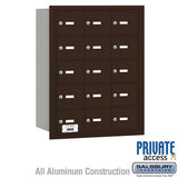 4B+ Horizontal Mailbox with 15 A Doors, Rear Loading, Aluminum Construction