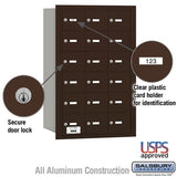 Bronze Rear-Loading Mailbox with 18 Secure Doors for USPS Access