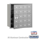 4B+ Horizontal Mailbox with 20 Doors - Aluminum - Front Loading - USPS Approved