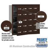 4B+ Horizontal Mailbox with Master Lock - 20 Doors - Aluminum - Front Loading - Private Access