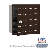 4B+ Horizontal Mailbox with 20 Doors - Bronze - Front Loading - USPS Approved
