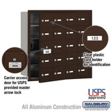 4B+ Horizontal Mailbox with 20 Doors - Bronze - Front Loading - USPS Approved