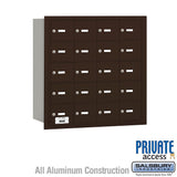 4B+ Horizontal Mailbox with 20 A Doors - Bronze - Rear Loading - Private Access