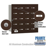 4B+ Horizontal Mailbox with 20 A Doors - Bronze - Rear Loading - Private Access