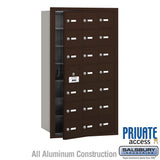 4B+ Horizontal Mailbox with 21 A Doors, Aluminum, Front Loading, Private Access