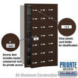 4B+ Horizontal Mailbox with 21 A Doors, Aluminum, Front Loading, Private Access