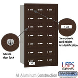 Bronze Rear Loading Mailbox with 21 Doors - USPS Approved
