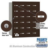 4B+ Horizontal Mailbox with 24 A Doors - Bronze - Rear Loading - Private Access