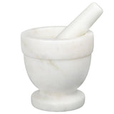 Natural Marble Mortar Off-White and Pestle Spice Grinder Set Pestle Set Kitchen Spices, Herbs, Pesto Grinder