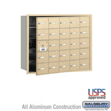 4B+ Horizontal Mailbox with 25 A Doors - Rear Loading - USPS Approved