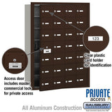 4B+ Horizontal Mailbox with 28 A Doors - Bronze - Rear Loading - Private Access