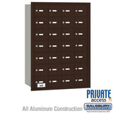 4B+ Horizontal Mailbox with 28 A Doors - Bronze - Rear Loading - Private Access