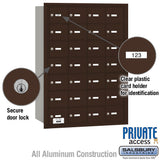 4B+ Horizontal Mailbox with 28 A Doors - Bronze - Rear Loading - Private Access