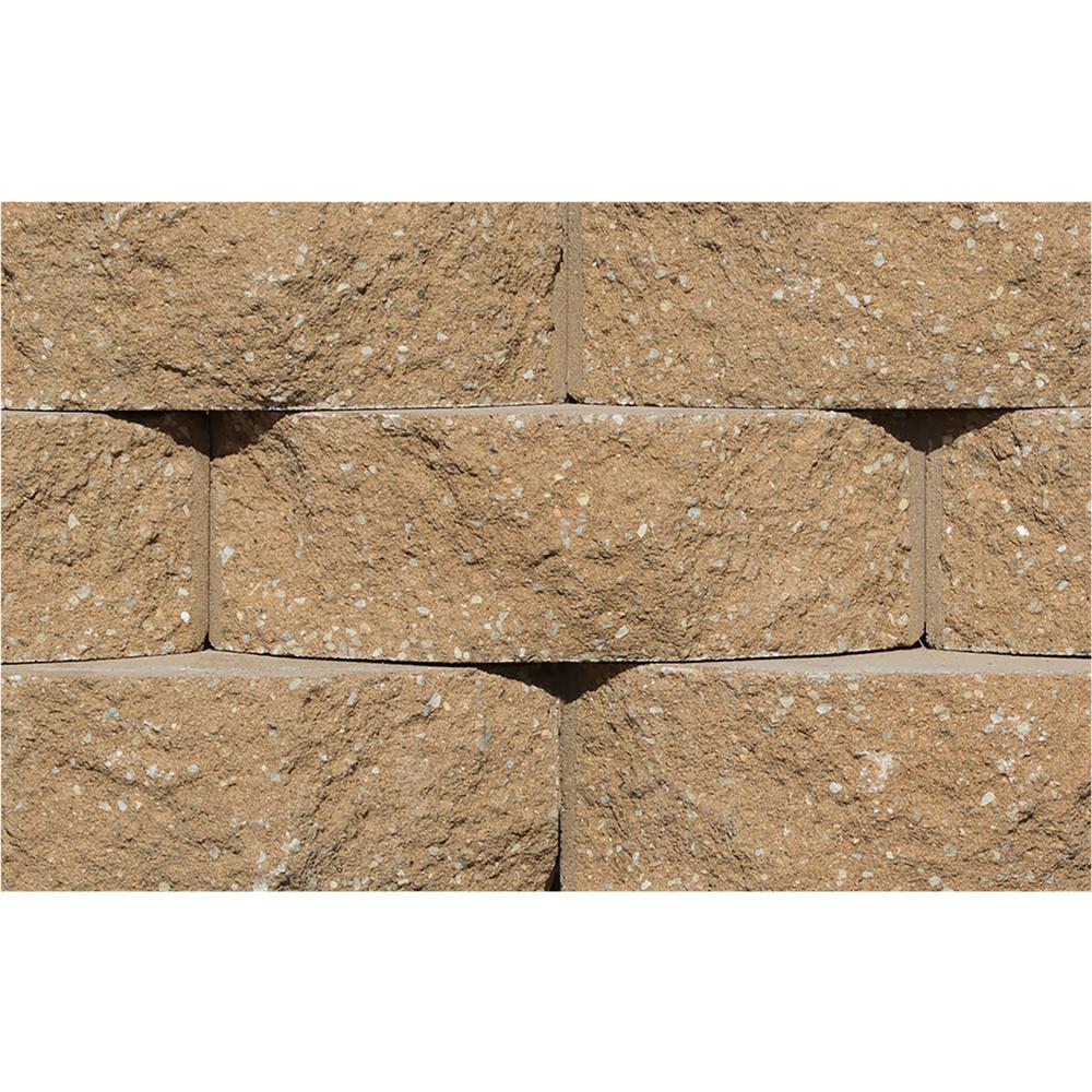 Rockwood Retaining Walls Cottage Stone 4 in. H x 12 in. W x 8.5 in. D Charcoal Concrete Garden Wall Block (96-Pieces/31.68 sq. ft./Pack)