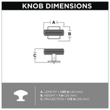 Averland 1-3/16 in. (30mm) Matte Black Cabinet Knob - Super Arbor