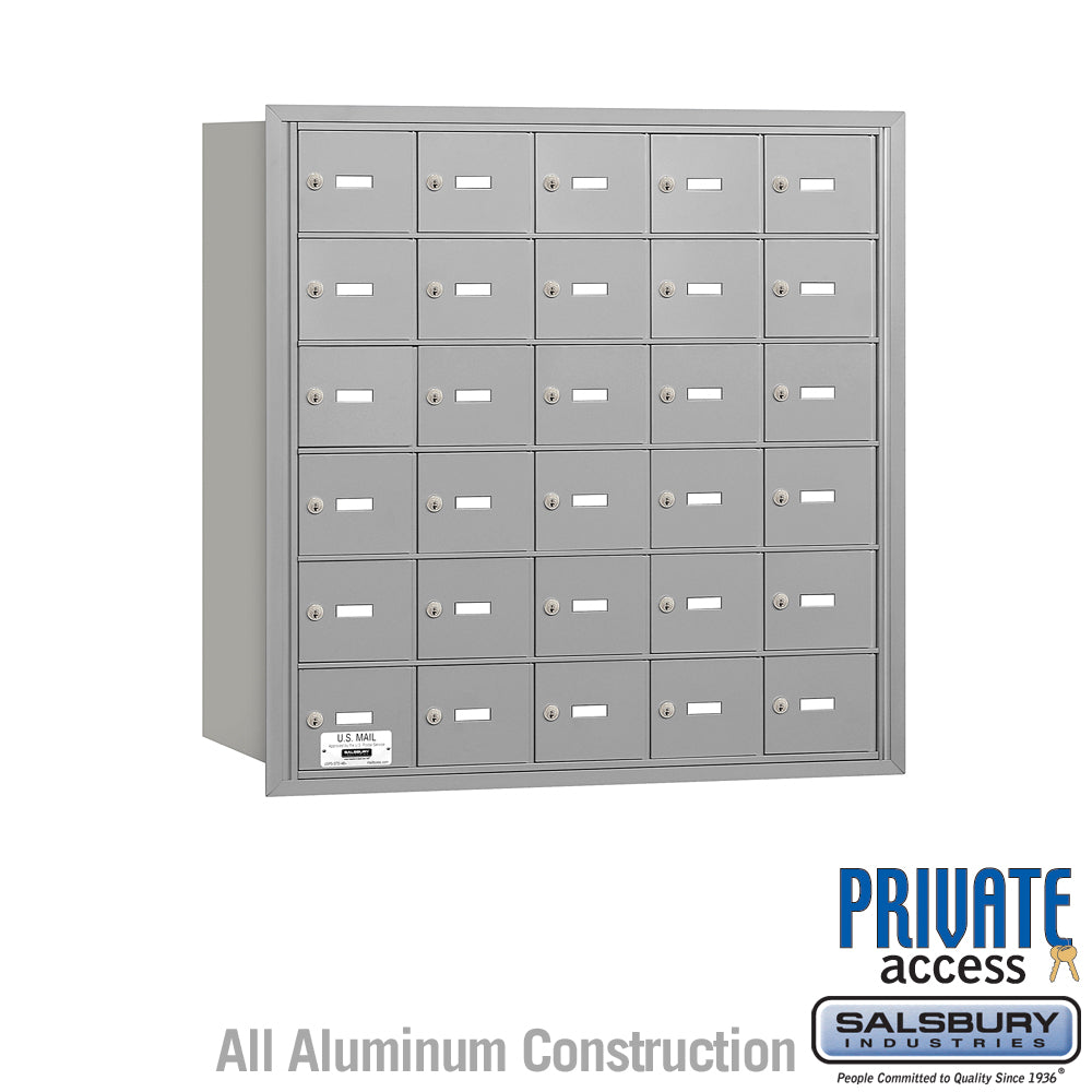 4B+ Horizontal Mailbox with 30 A Doors, Rear Loading, Private Access