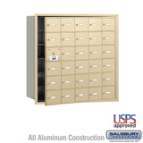 4B+ Horizontal Mailbox with 30 Doors - Aluminum - Front Loading - USPS Approved