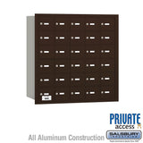 4B+ Horizontal Mailbox with 30 A Doors, Bronze Finish, Rear Loading, Private Access