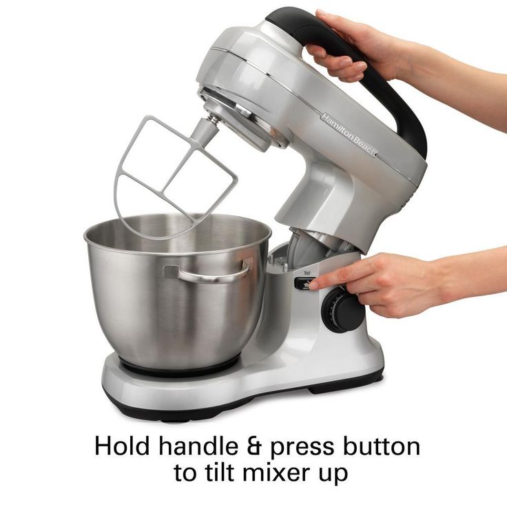 4 Qt. 7-Speed Stainless Steel Stand Mixer with Flat Beater, Dough Hook and Whisk