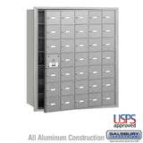 4B+ Horizontal Mailbox with 35 Doors, Aluminum Construction, USPS Approved