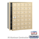 4B+ Horizontal Mailbox with 35 Doors, Aluminum Construction, USPS Approved