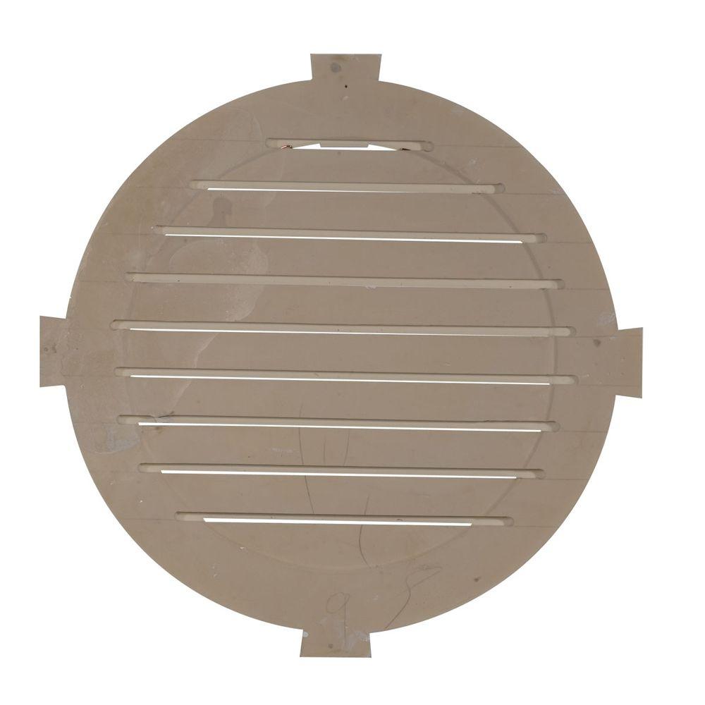 22 in. x 22 in. Round Primed Polyurethane Paintable Gable Louver Vent - Super Arbor
