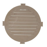 22 in. x 22 in. Round Primed Polyurethane Paintable Gable Louver Vent - Super Arbor