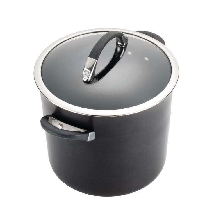 Symmetry 9-Piece Hard-Anodized Aluminum Nonstick Cookware Set in Black