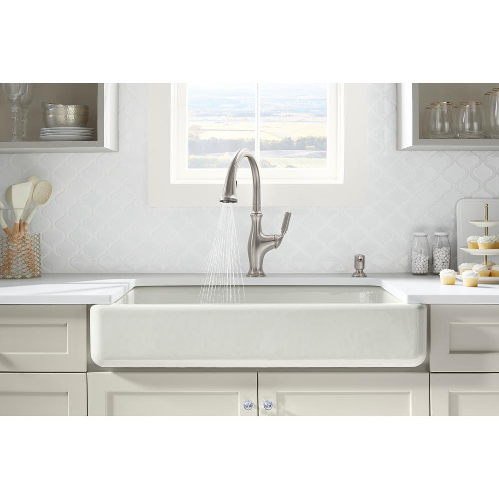 Whitehaven Farmhouse Undermount Apron Front Cast Iron 36 in. Double Bowl with Smart Divide Kitchen Sink in White - Super Arbor
