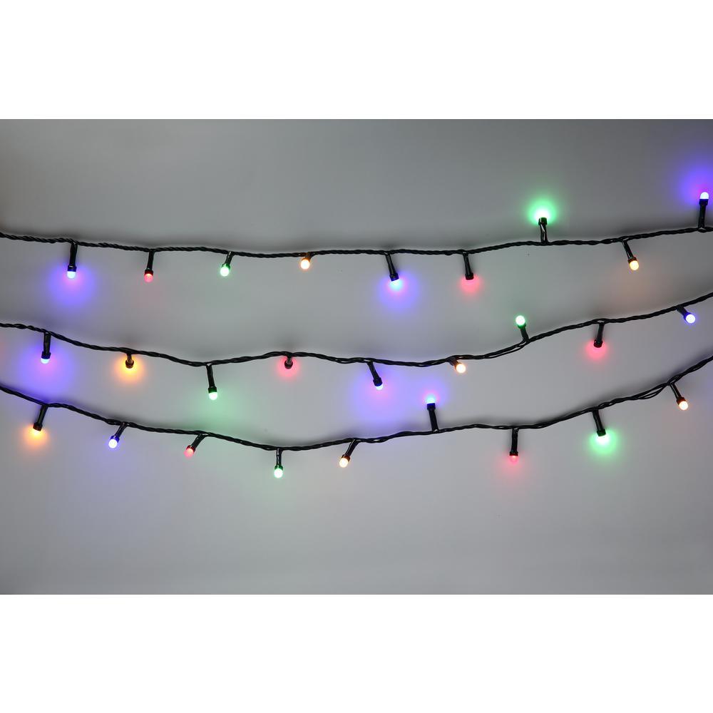 200 Light 8 mm Mini Globe Multi Color LED Lights with Wireless Smart Control - Super Arbor