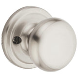 Juno Satin Nickel Half-Dummy Door Knob with Microban Antimicrobial Technology - Super Arbor