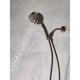 7-Spray 5 in. Single Wall Mount Handheld Shower Head in SpotShield Venetian Bronze