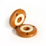2 in. Round Caramel Brown Furniture Feet Floor Protectors with Non Slip Rubber Grip (Set of 4 ) - Super Arbor