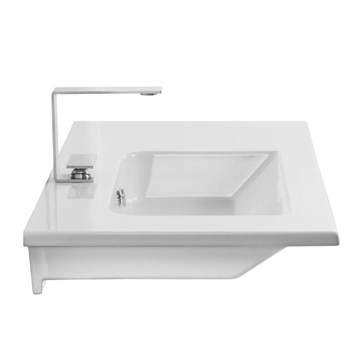 Nameeks Etra Wall Mounted Bathroom Sink in White