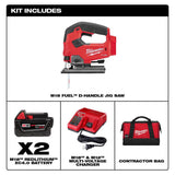 M18 FUEL 18-Volt Lithium-Ion Brushless Cordless Jig Saw with Two 4.0 Ah Batteries, Charger and Contractor Bag - Super Arbor