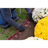ProFlex 2 in. x 100 ft. Red Polyethylene Scalloped Woodgrain  No-Dig Edging Kit - Super Arbor