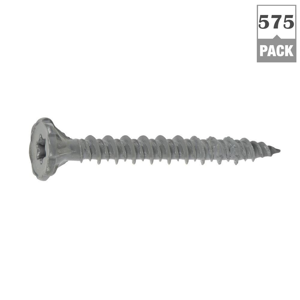#9 x 1-5/8 in. Serrated Flat Head Star Drive Cement Board Screws (575-Pack)