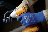 HYFLEX 11-618 Polyurethane Coated Gloves, Size S - Blue