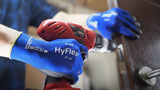 HYFLEX 11-618 Polyurethane Coated Gloves, Size S - Blue